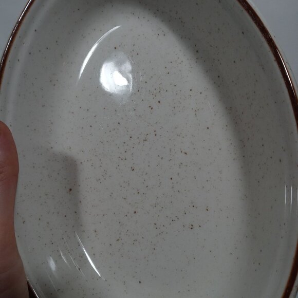 Syracuse China Speckled Brown Oval Au Gratin Dish Vintage 12-C - Picture 2 of 11